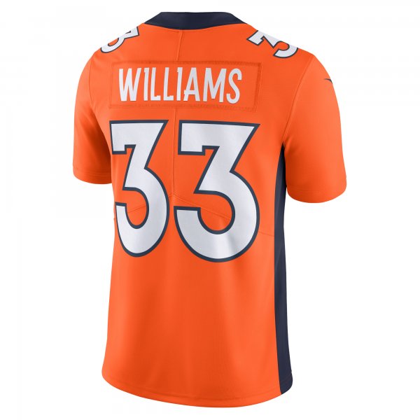 Men's Denver Broncos Javonte Williams Nike Orange  Vapor Untouchable Limited Jersey