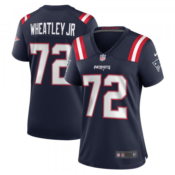 Women's New England Patriots Tyrone Wheatley Nike  Navy Team Game Jersey