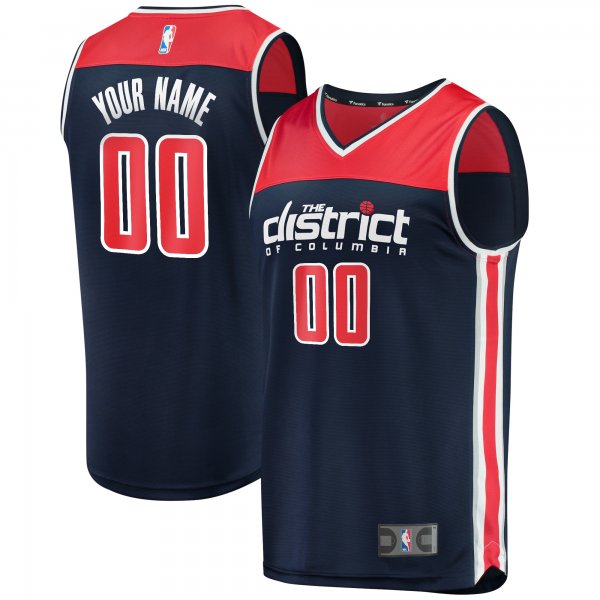 Men's Washington Wizards Fanatics Navy Fast Break Replica Custom Jersey - Statement Edition