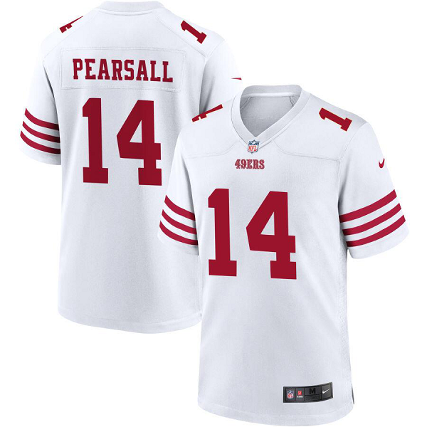 Men's San Francisco 49ers #14 Ricky Pearsall Nike White 2024 NFL Draft First Round Pick Player Limited NFL Jersey