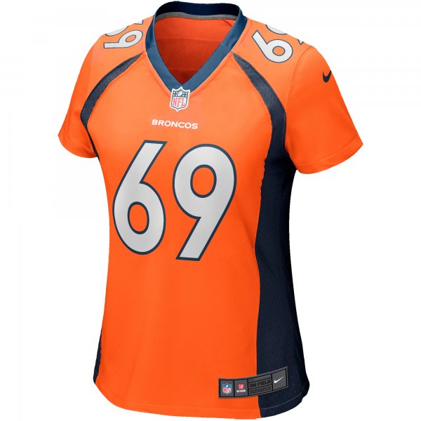 Women's Denver Broncos Mark Schlereth Nike Orange Game Retired Player Jersey