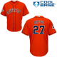 Houston Astros #27 Jose Altuve Orange New Cool Base 2017 World Series Bound Stitched MLB Jersey