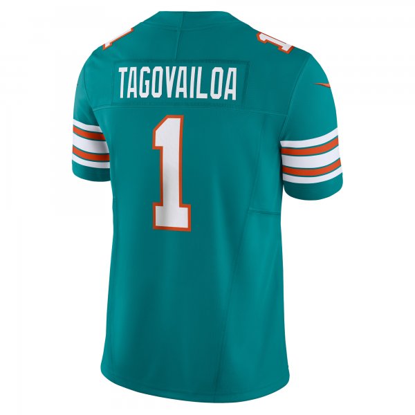 Men's Miami Dolphins Tua Tagovailoa Nike Aqua Vapor F.U.S.E. Limited Jersey