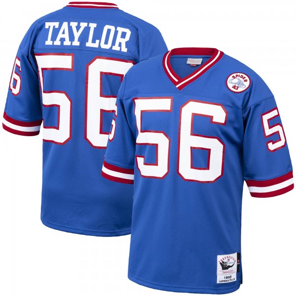 Men's New York Giants 1986 Lawrence Taylor Mitchell & Ness Royal Throwback Retired Player Jersey