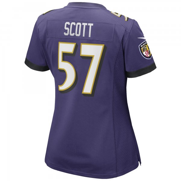 Women's Baltimore Ravens Bart Scott Nike Purple Game Retired Player Jersey