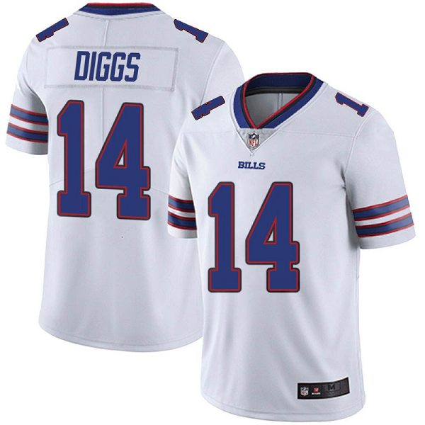 Men's #14 Stefon Diggs Buffalo Bills Color Rush Vapor Untouchable White Limited Jersey