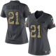 Nike Dallas Cowboys #21 Ezekiel Elliott Black Women's Stitched NFL Limited 2016 Salute to Service Jersey