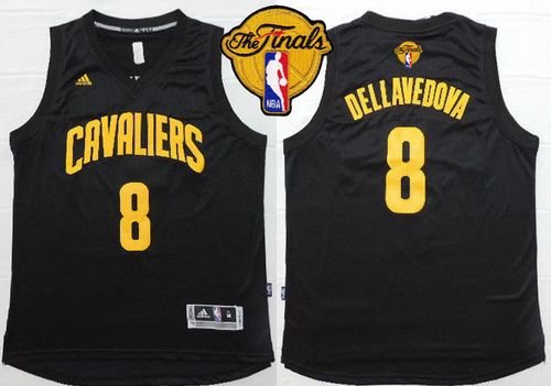 Men's Cleveland Cavaliers #8 Matthew Dellavedova Black Fashion The Finals Patch Stitched NBA Jersey