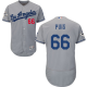 Los Angeles Dodgers #66 Yasiel Puig Grey Flexbase Collection 2017 World Series Bound Stitched MLB Jersey