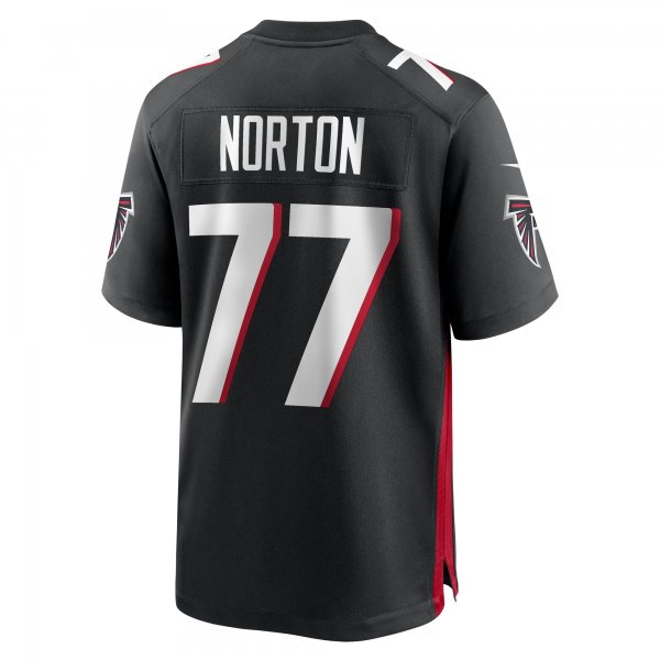 Men's Atlanta Falcons Storm Norton Nike  Black  Game Jersey