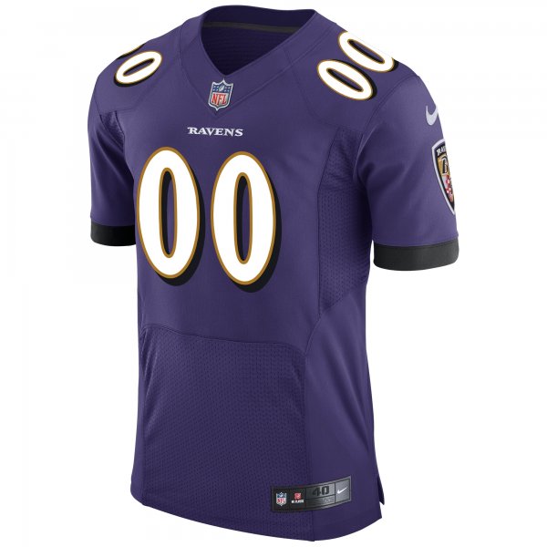 Men's Baltimore Ravens Nike Purple Speed Machine Custom Elite Jersey