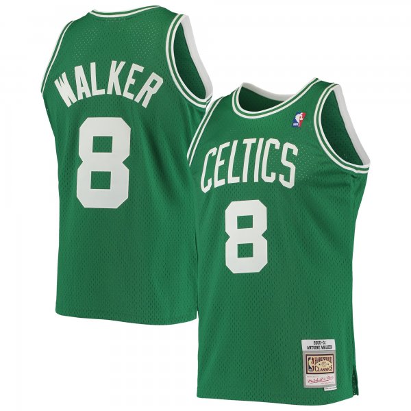 Men's Boston Celtics Antoine Walker Mitchell & Ness Kelly Green 2001/02 Hardwood Classics Swingman Jersey