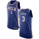 Men's Nike Philadelphia 76ers #3 Allen Iverson Blue Icon Edition NBA Jersey