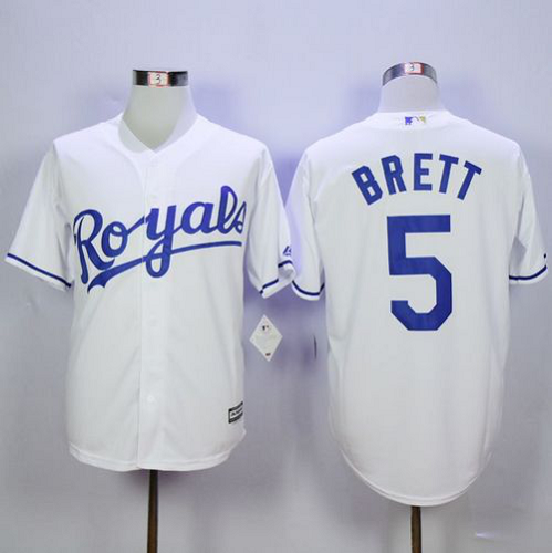 Kansas City Royals #5 George Brett White New Cool Base Stitched MLB Jersey