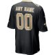 Men's New Orleans Saints Nike Black Custom Game Jersey