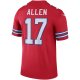 Men's Buffalo Bills Nike Josh Allen Red Color Rush Legend Jersey