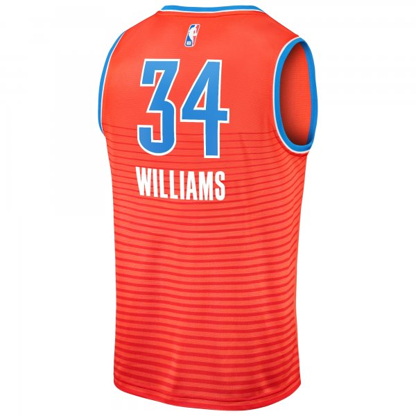 Men's Oklahoma City Thunder Kenrich Williams Fanatics Orange Fast Break Replica Player Jersey - Statement Edition