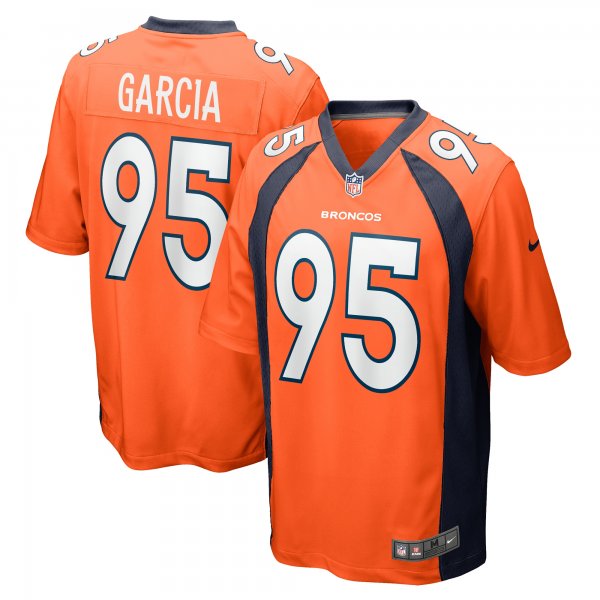 Men's Denver Broncos Elijah Garcia Nike  Orange Team Game Jersey