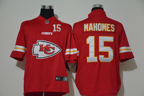 Men's Kansas City Chiefs #15 Patrick Mahomes Red 2020 Big Logo Number Vapor Untouchable Stitched NFL Nike Fashion Limited Jersey